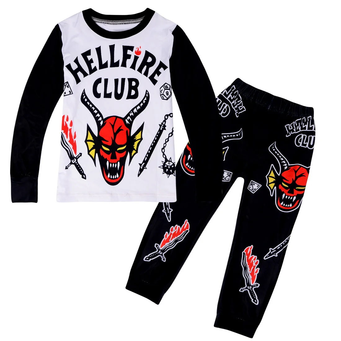 

Long Sleeve Stranger Things 4 T Shirt Boys/girls T-shirt Set Hellfire Club Tshirt Three Quarter Funny Tee Shirt Clothes Unisex