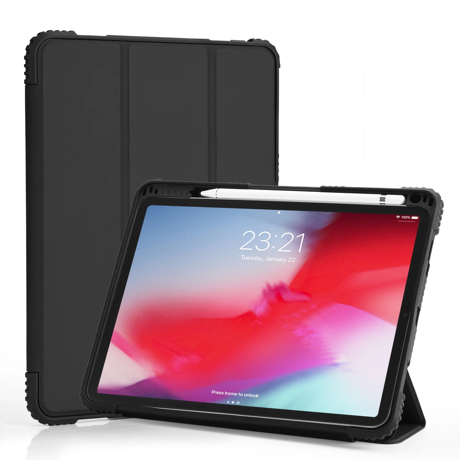 

For iPad Pro 11 Rugged Case 2018 Support Pencil Charging with Kickstand Protective Heavy Duty Case for Pro 11 inch