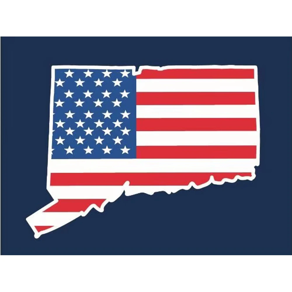 Флаг США 3x5 футов с синим фоном Американский БАННЕР ИСТОРИИ Штата Коннектикута