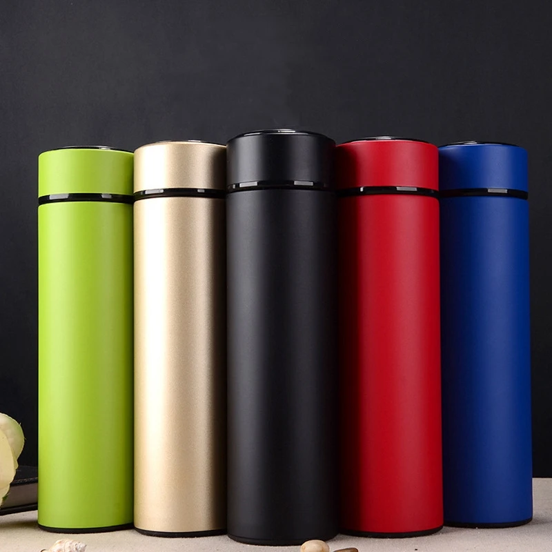 

Thermal Water Bottle 500ml Temperature Display 12H Portable Stainless Vaccum Smart Thermos Cup Thermal Bottle Car Styling