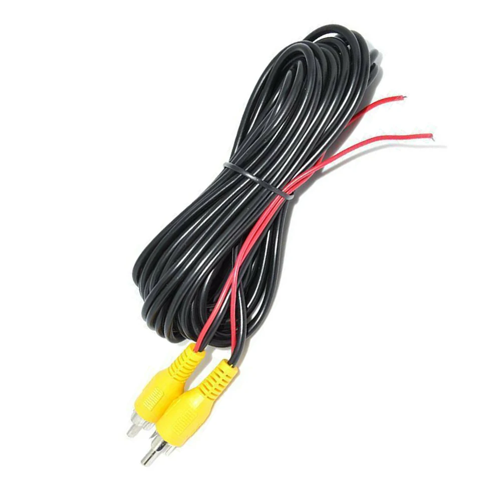 

15m RCA Reverse Rear View Backup Camera Video Signal Cable Cord Parking Extension Wire Cables Adapters Sockets
