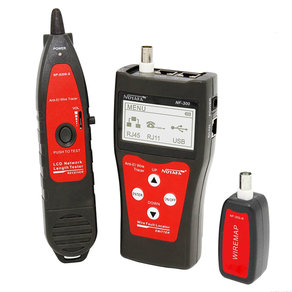 

NOYAFA brand ! Portable RJ11 RJ45 BNC USB LCD Cable Length Tester