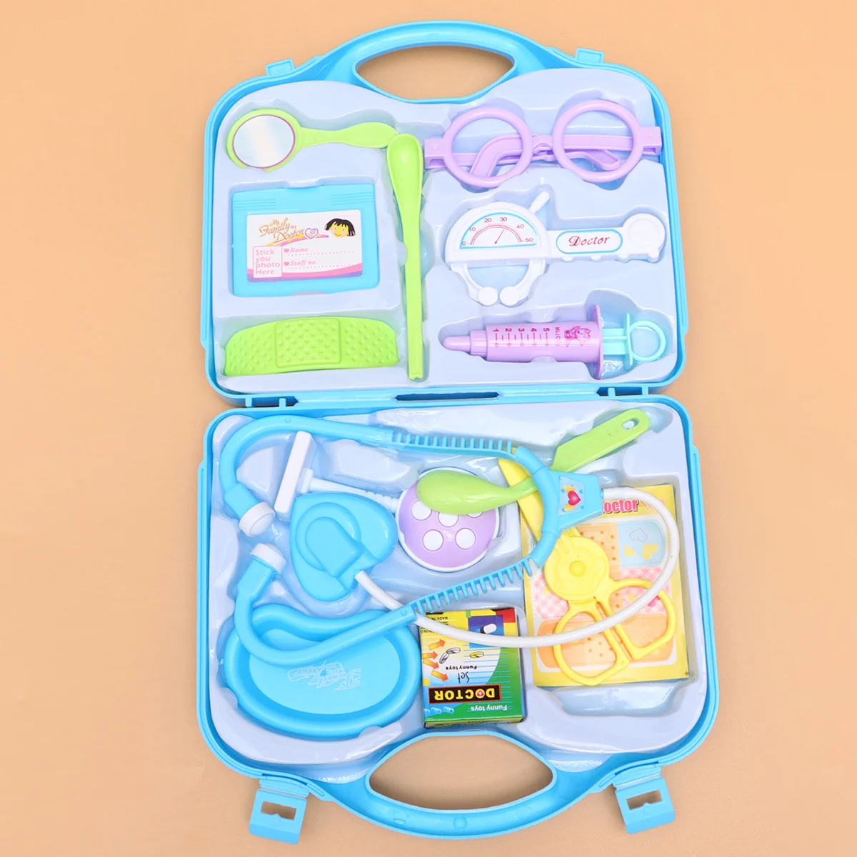 

14pcs Kits Pretend Play Educational Toys Costume Stethoscope Medical Dress Educational Set with Storage Box for Girls Boys