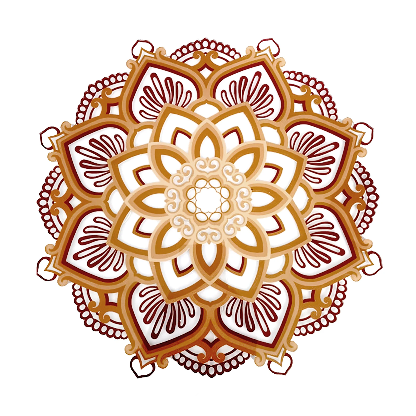 

Mandala Lotus Flat Color Changing Battery Powered Home Decor Ornament Yoga Room USB Universal Bedroom 3D Night Light Atmosphere