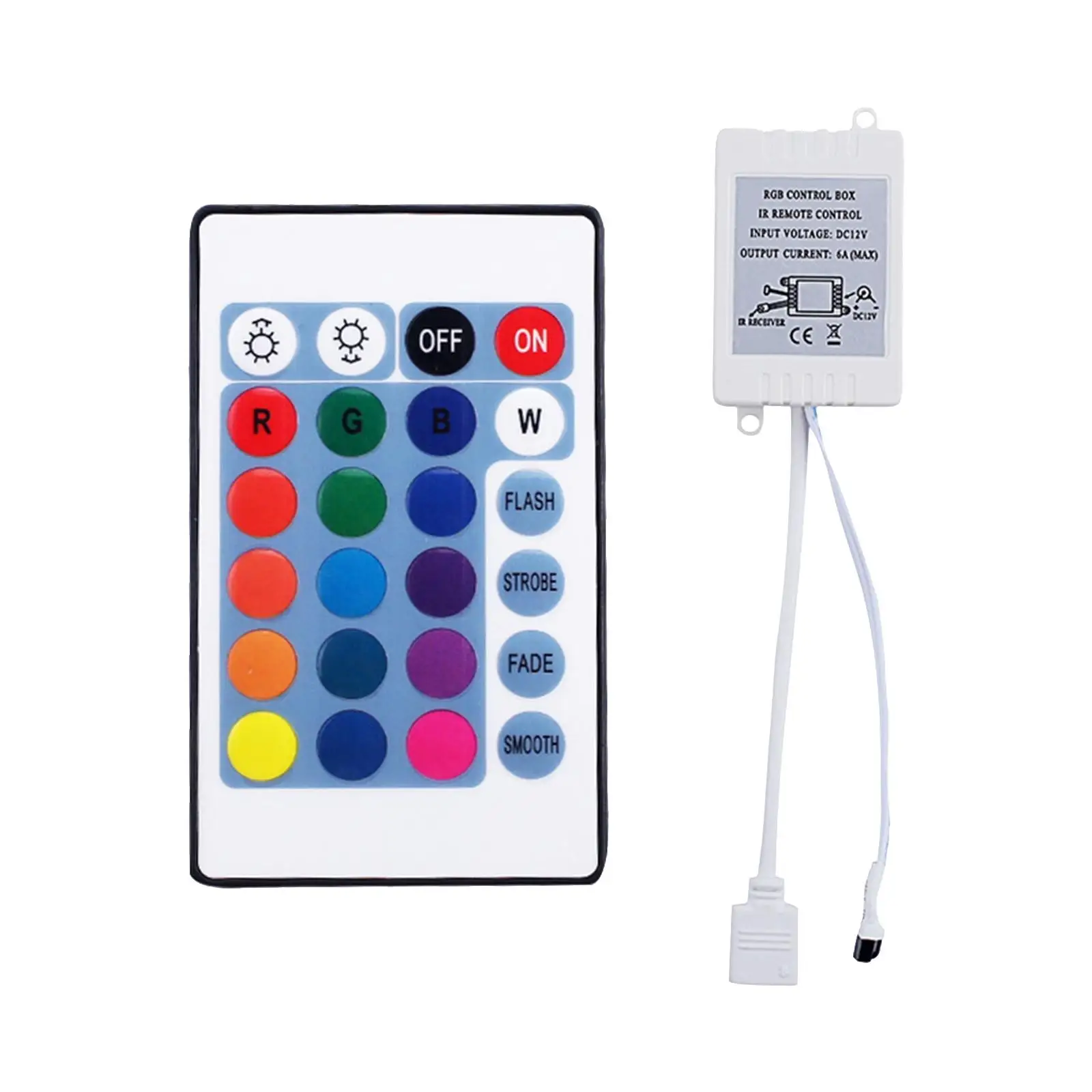 

Запасной пульт-передатчик дистанционного управления для освещения/ламп, 12 В, 24 кнопки, ИК