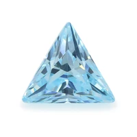 3x310x10mm triangle shape 5a light seablue cz stone synthetic gems cubic zirconia for jewelry diy