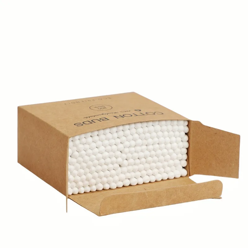 200 шт. одноразовые ватные палочки бамбуковые крафт-бумага в упаковке для ушей