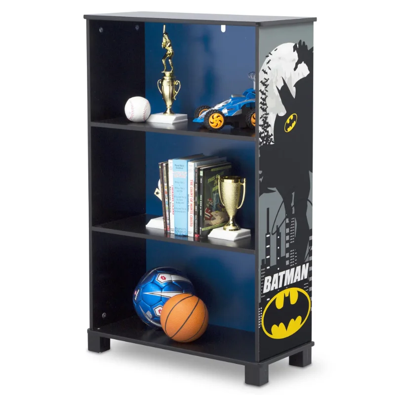 

Деревянный книжный шкаф DC Comics Batman Deluxe с 3 полками от Delta Kids, сертифицированный Greenguard Gold