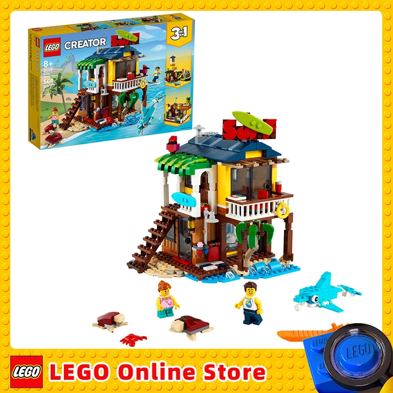 

LEGO & Creator 3in1 Surfer Beach House 31118 Building Toy Set for Kids, Boys, and Girls Ages 8+ (564 Pieces)