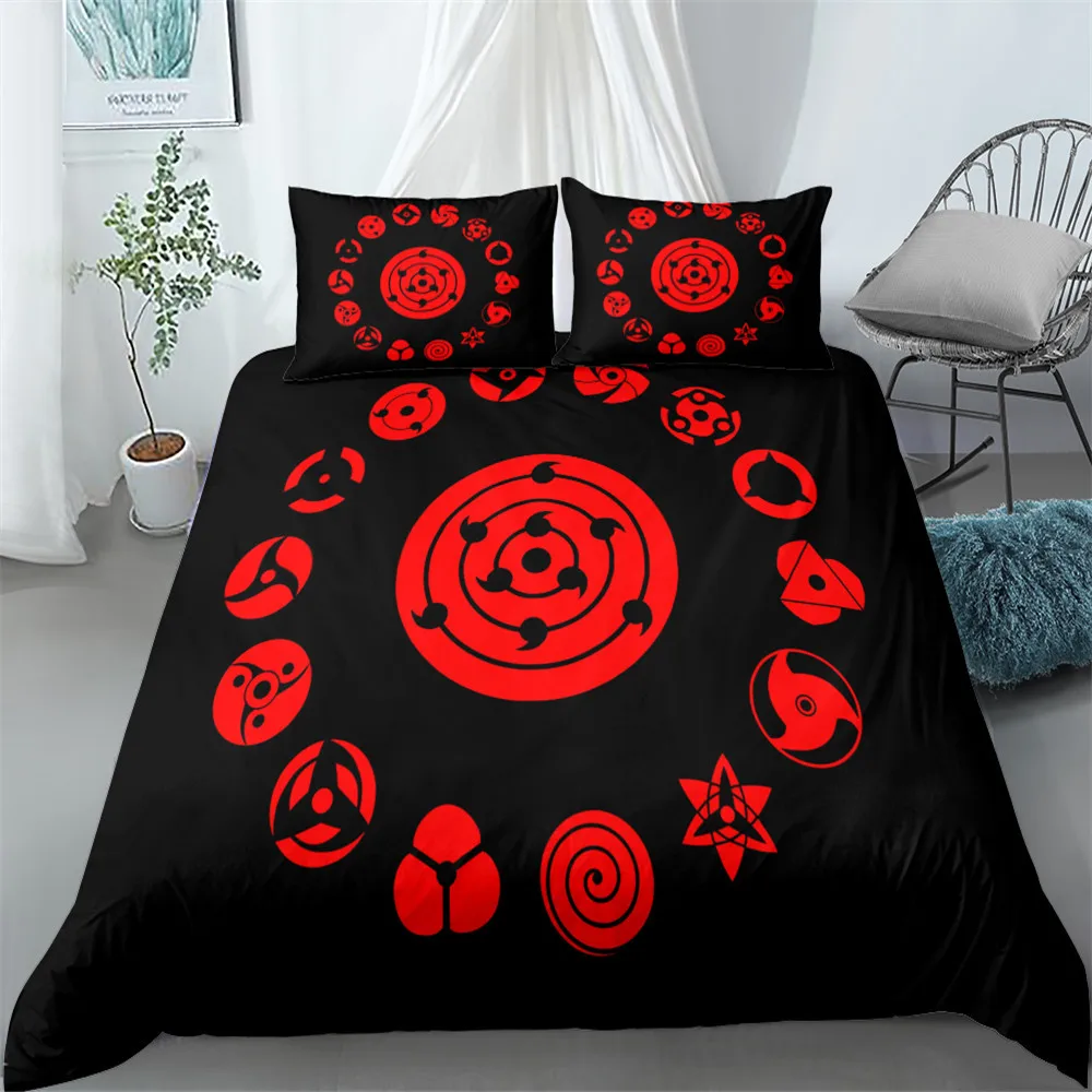 

Simbólico ojos clásico Anime funda nórdica reina rey doble cama de soltero conjunto de ropa