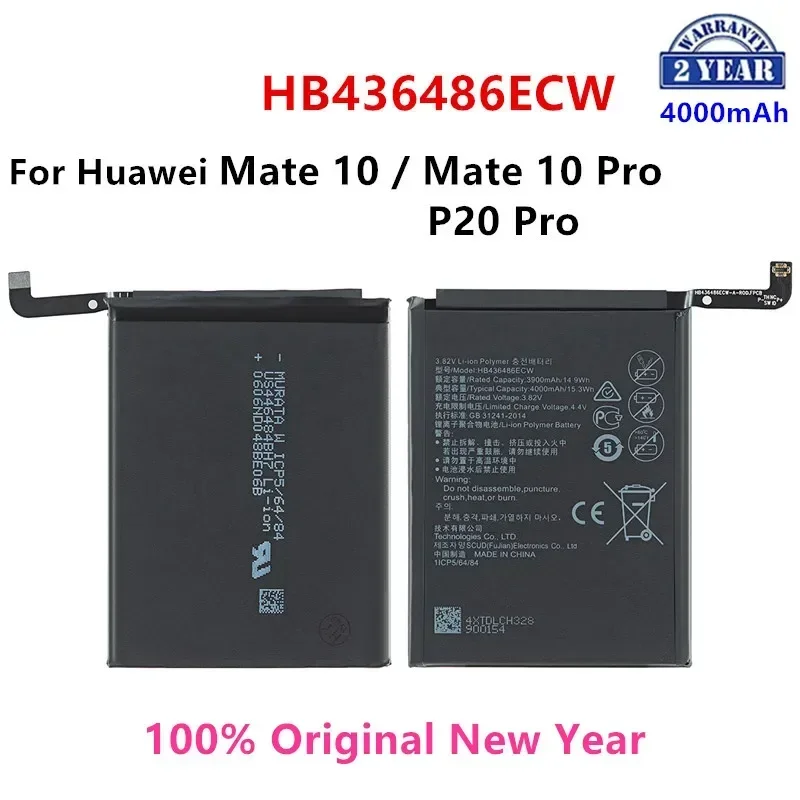 100% Оригинальный HB436486ECW 4000 мАч аккумулятор для Huawei Mate 10 Pro /P20 AL00 L09 L29 TL00 сменные