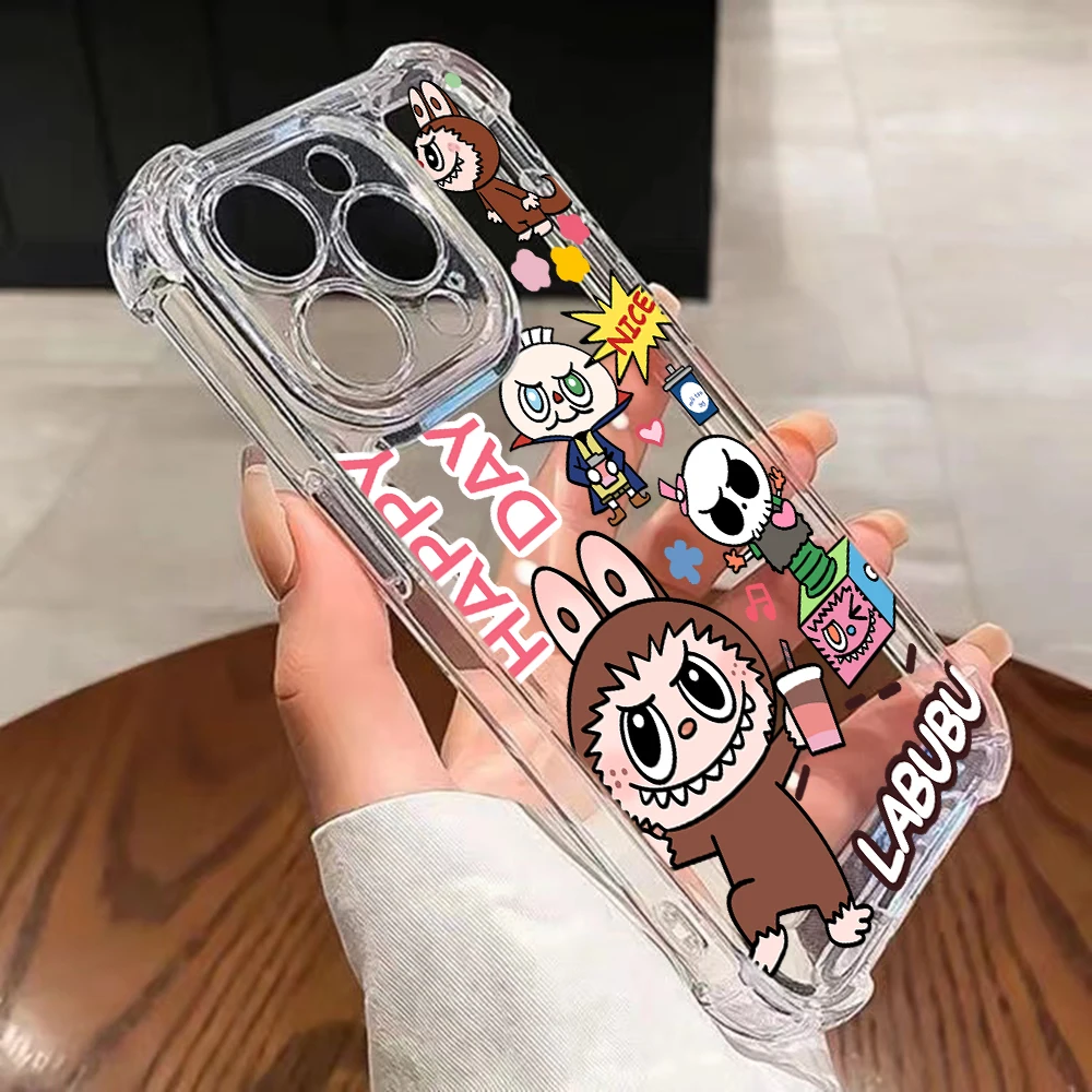 Cartoon New Doll Labubus Phone Case For Xiaomi Redmi 14C 13C 12C K50 K40 Note 13 12 11 10 9S 4G 5G Anti Fall Clear Back Cover