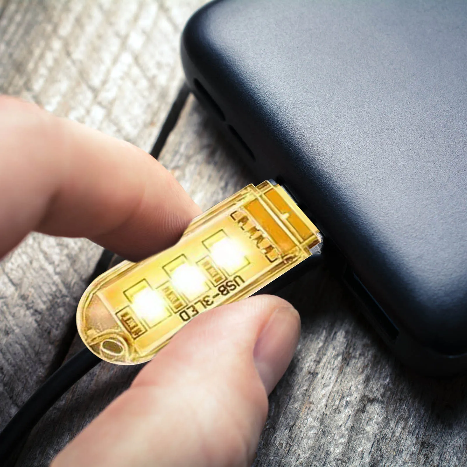 USB-светильник прочная Светодиодная лампа с разъемом автомобильный атмосферный