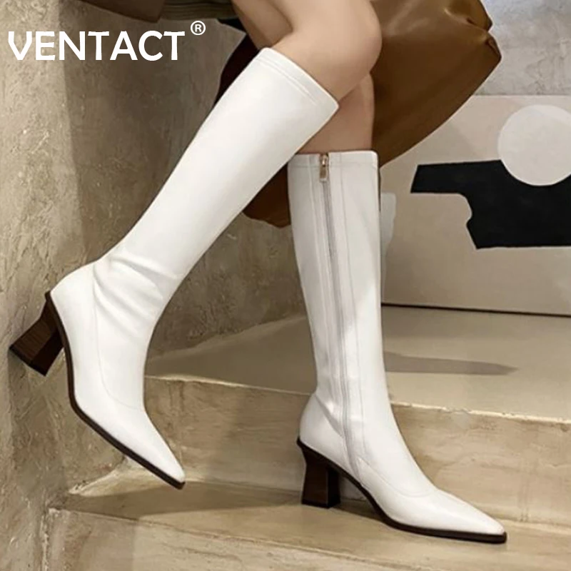 

VENTACT Size 34-43 Ladies Knee High Boots Strange Heel Winter Shoes For Woman Fashion Cool Ins Style Long Boot Party Footwear