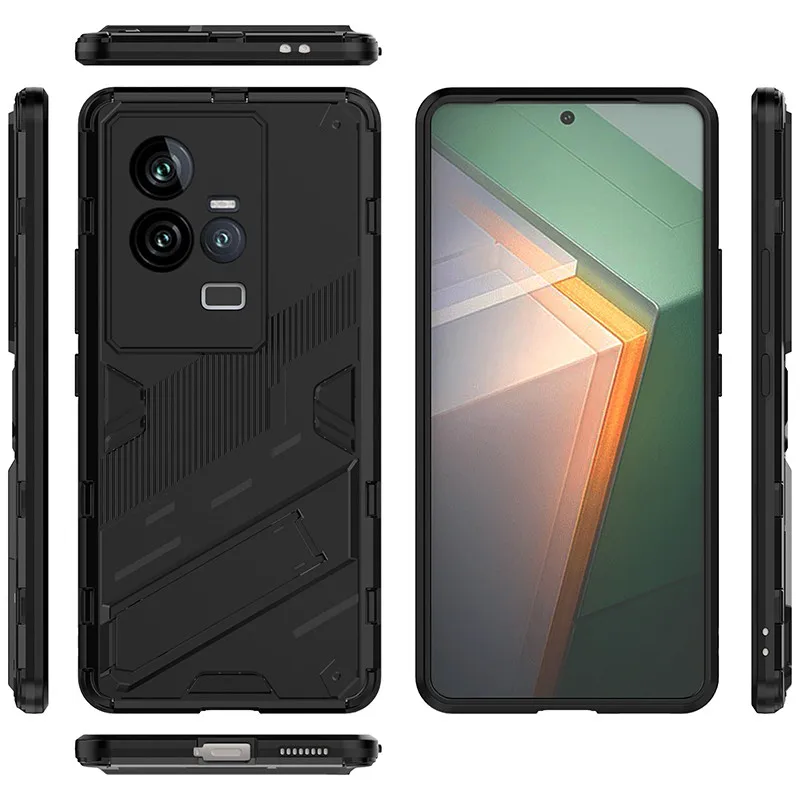 For Vivo IQOO 11 Case 6.78 inch Punk Stlye Shockproof Rubber Hard Armor Bracket Bumper For Vivo IQOO 11 Cover Case IQOO 11 Pro