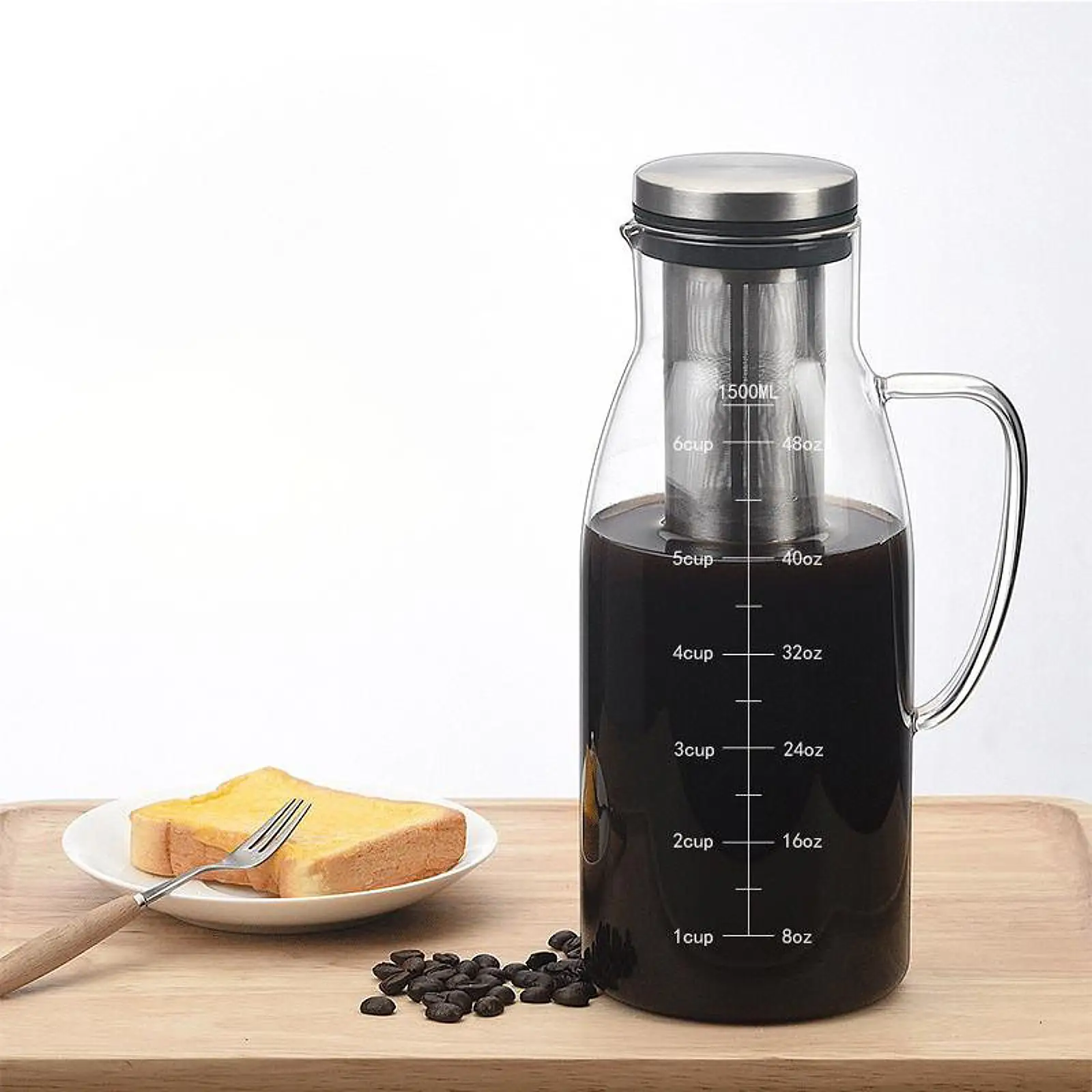 Фото Кофейник для холодного заваривания Ice Drip, термостойкий, прозрачный, 500 мл, для бара, кафе, дома, сада №4