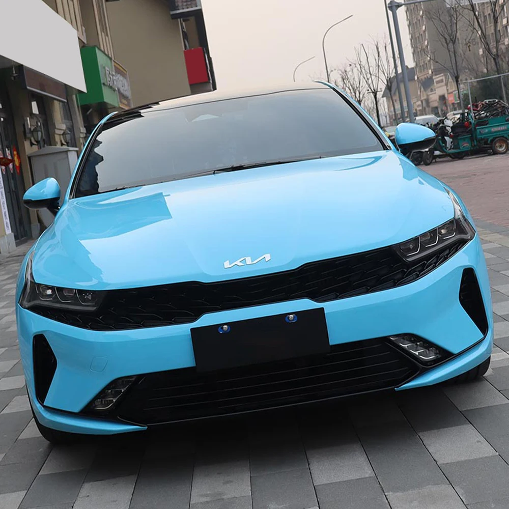 Глянцевая синяя пленка для упаковки автомобиля виниловая авто наклейка сделай