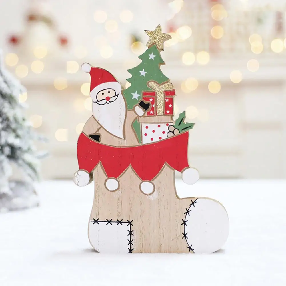 

Xmas Stocking Ornament Practical Fadeless Long Lasting Mall Window Christmas Pendant for Festival