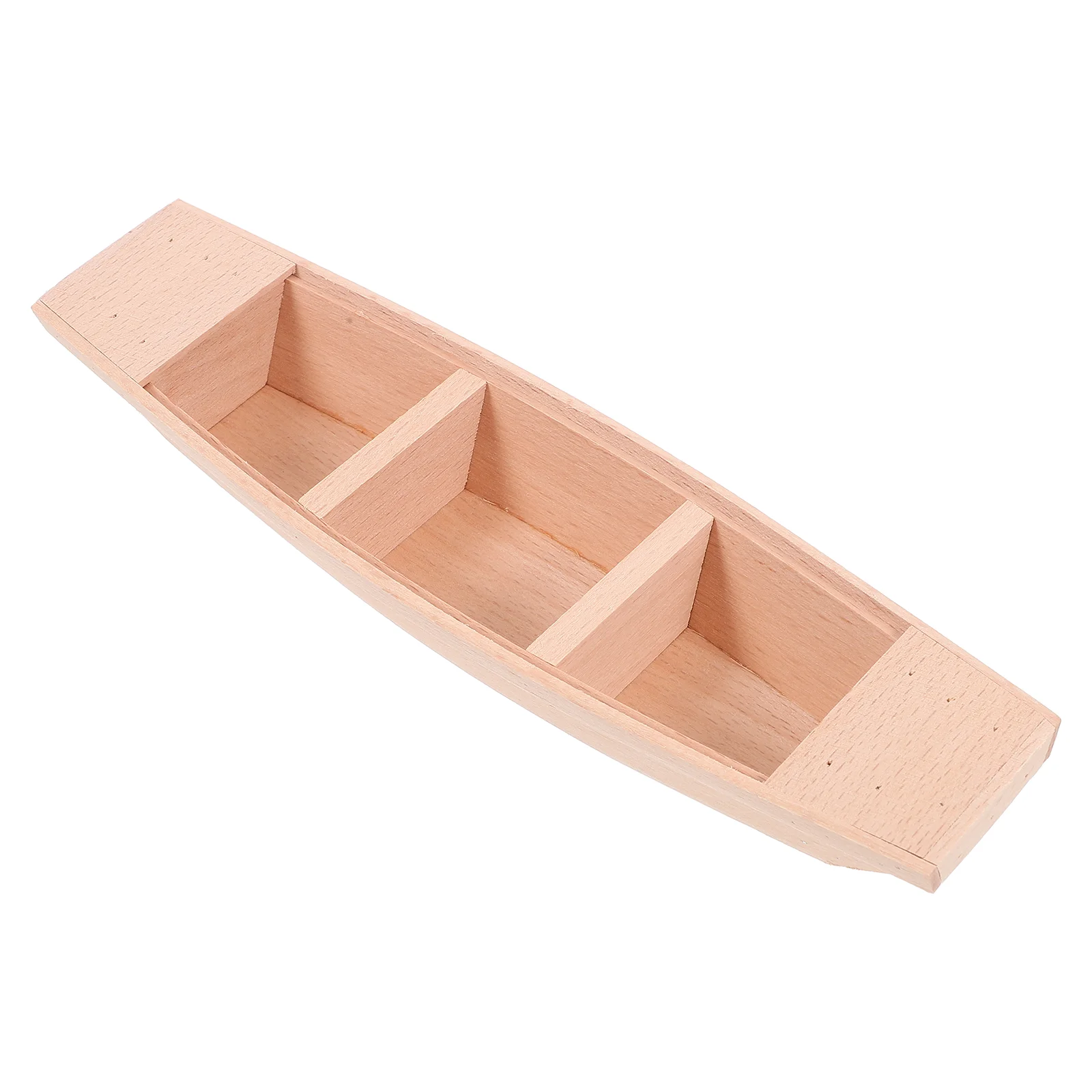 Boat Miniature Wooden Outdoor Decor Fishing Decors Simulation Child Decorations