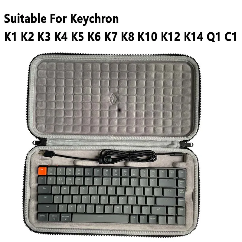 

For Keychron K1 K2 K3 K4 K5 K6 K7 K8 K10 K12 K14 Q1 C1 Mechanical Keyboard Box Handbag New Portable Travel Hard Carrying Case