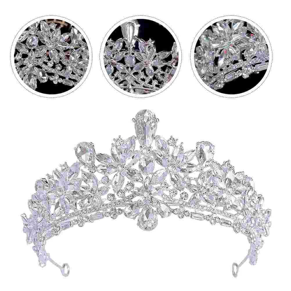 

Hair Accessory For Womens Bridal Women Rhinestone Crown Party Headdress for Wedding Birthday