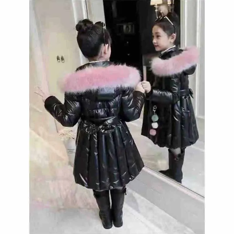 Зимняя Утепленная стеганая куртка детские теплые парки пальто с капюшоном на