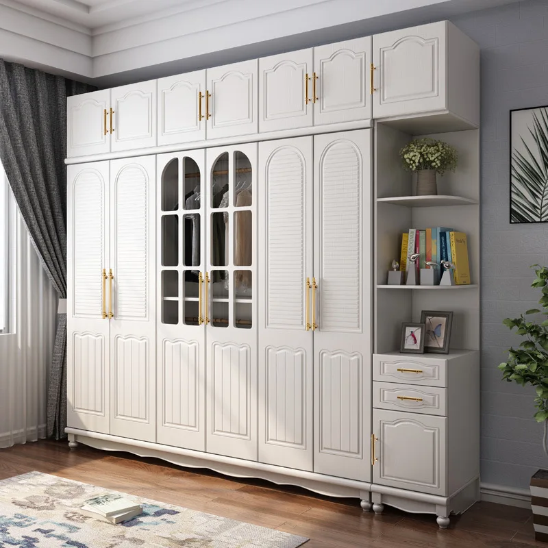 

American Style Wardrobe Modern Simple Bedroom Furniture Wooden Clothing Closet