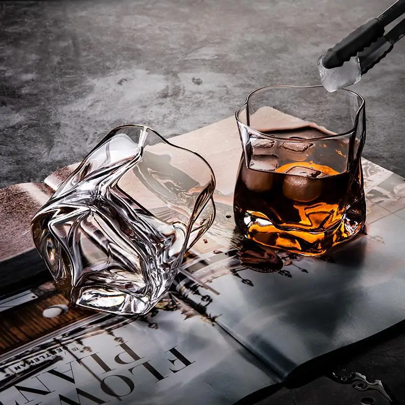 

Irregular wine glass whiskey water bar party home creative personality daily