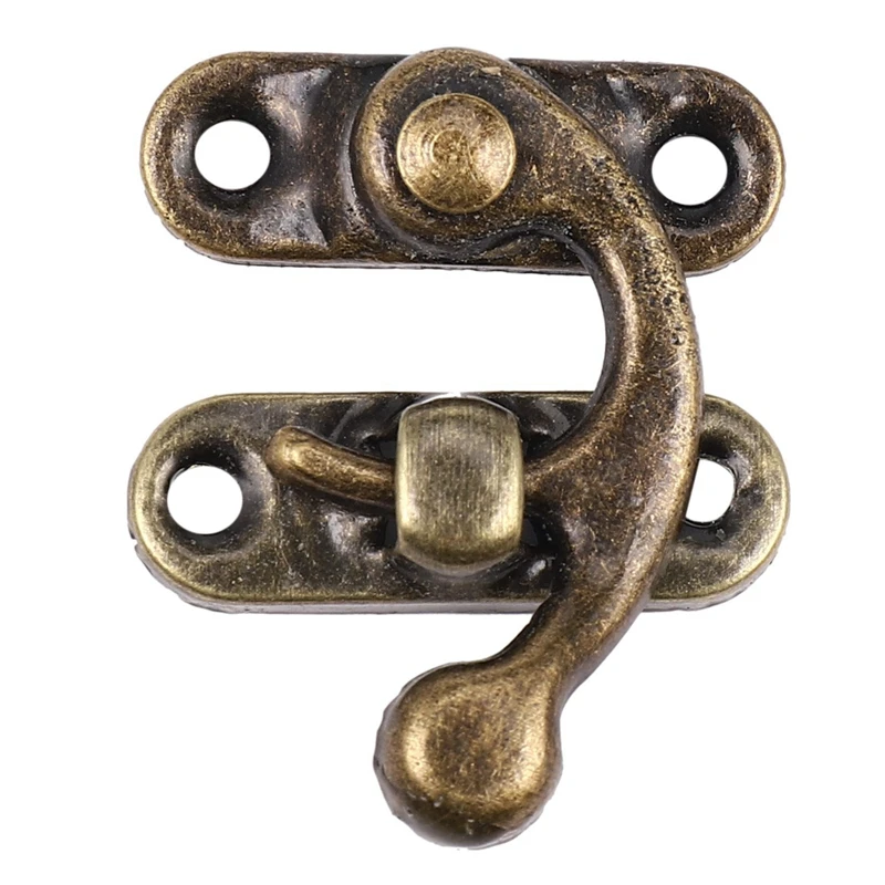 

New 300PCS Metal Hardware Furniture Wooden Box Leather Bag Hardware Decorative Latch Clasps Lock Padlock Hasp With Screws