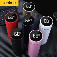 realme intelligent digital thermos water cup touch display temperature stainless steel creative thermoses coffee mug gifts