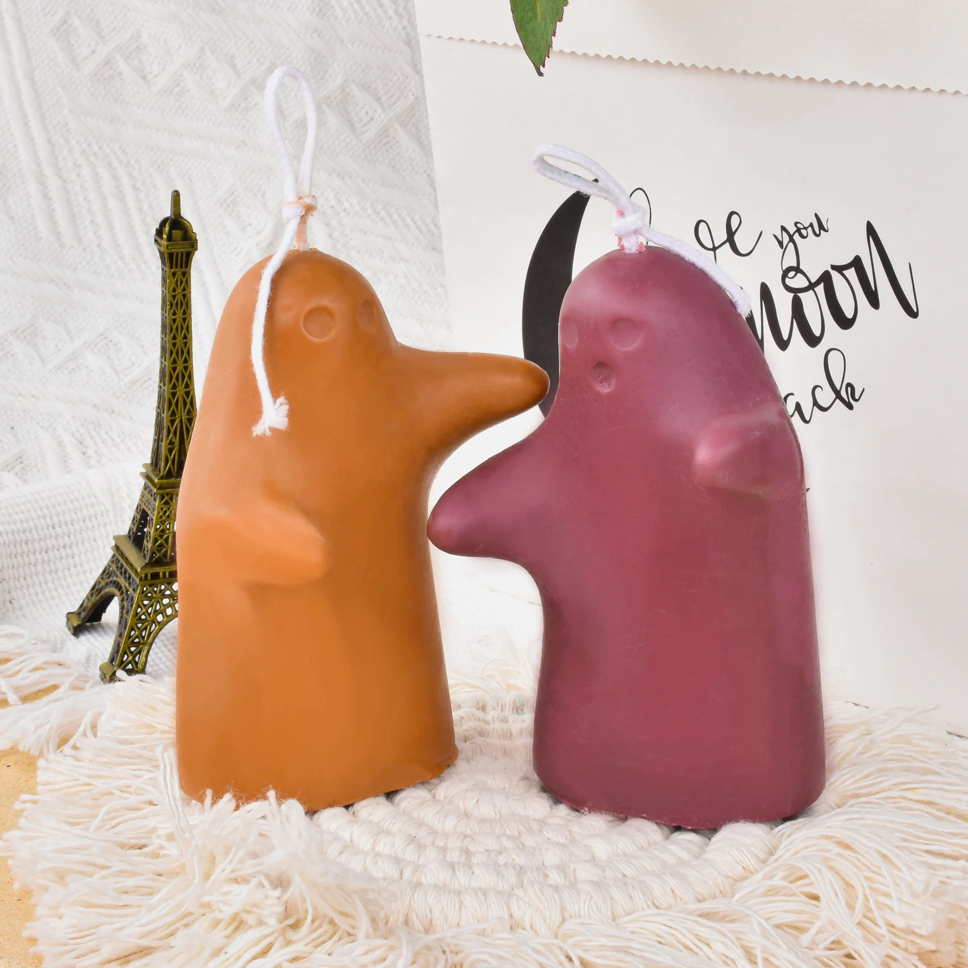 

Силиконовые формы для Хэллоуина, свечи-призраки, сделай сам, милый абстрактный персонаж, пластырь для ароматерапии смола, формы для мыла, ук...