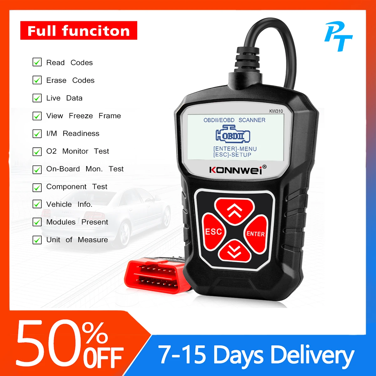 

OBD2 Scanner for Auto OBD 2 Car Scanner Diagnostic Tool Automotive Scanner Tools Russian Language PK Elm327 Intelligent Tools