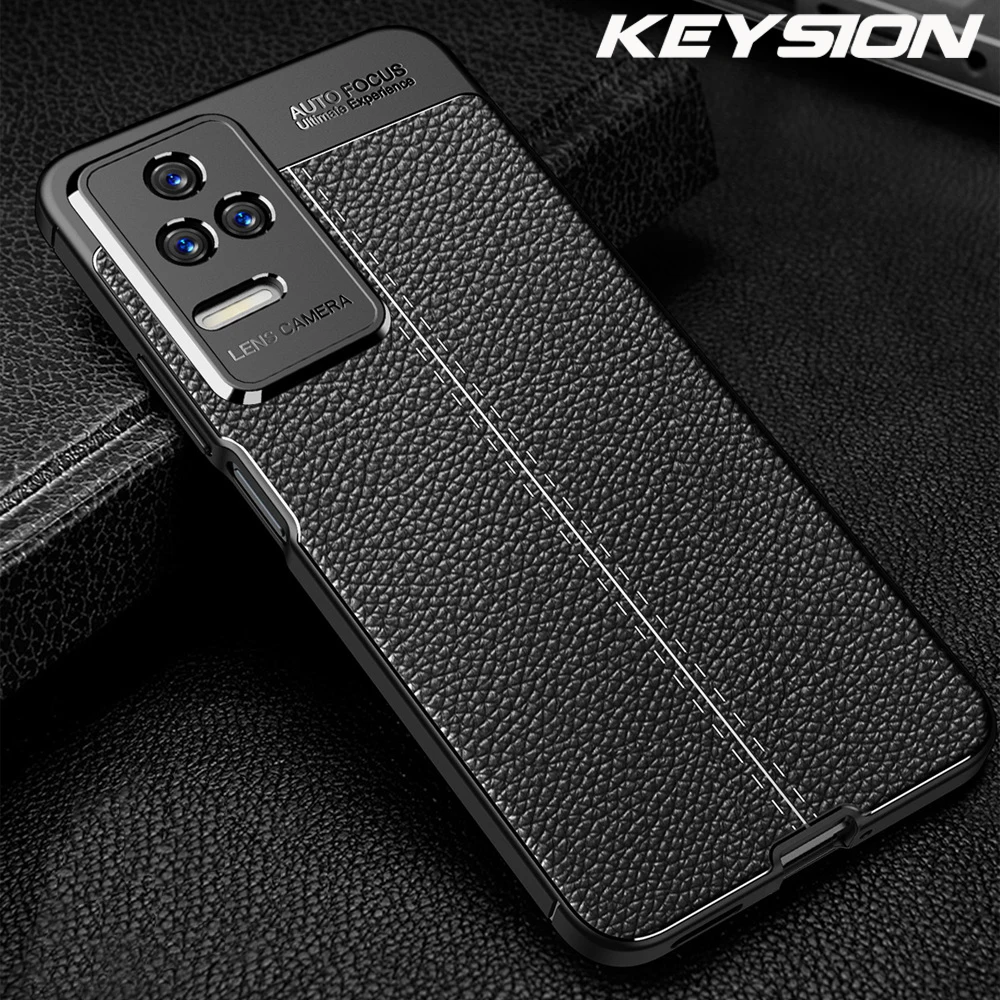 

Противоударный чехол KEYSION для POCO F4 5G роскошная кожаная Текстура Мягкая силиконовая задняя крышка для телефона Xiaomi Redmi K40S K50 K50 Pro