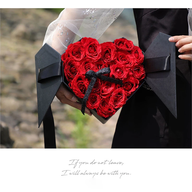 

Black Red Heart Shaped Gifts Box With Bows Valentines Day Presents Packaing Boxes Anniversary Surprise Gifts Wedding Decorations