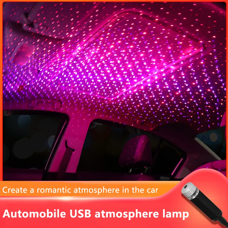 

Романтический светодиодный ночник с изображением звездного неба, Галактический проектор с питанием от Usb, лампа для автомобиля, Потолочный декор для крыши комнаты