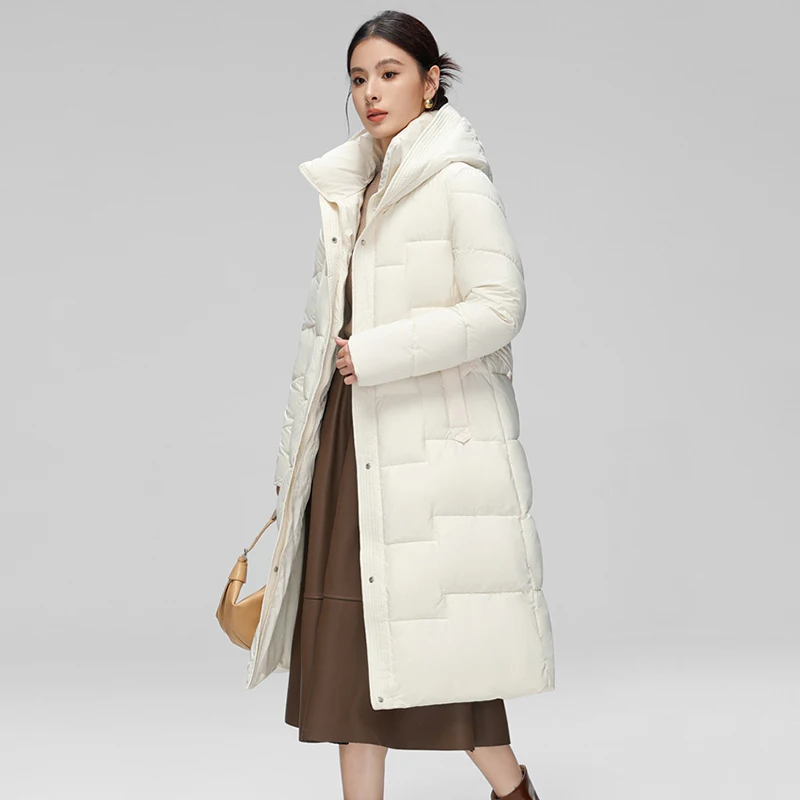 Зимняя мода повседневные ветрозащитные пуховые пальто женские стили средней