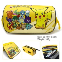 pokemon pencil case anime cute stationery box student men and women canvas pencil case school supplies birthday gift