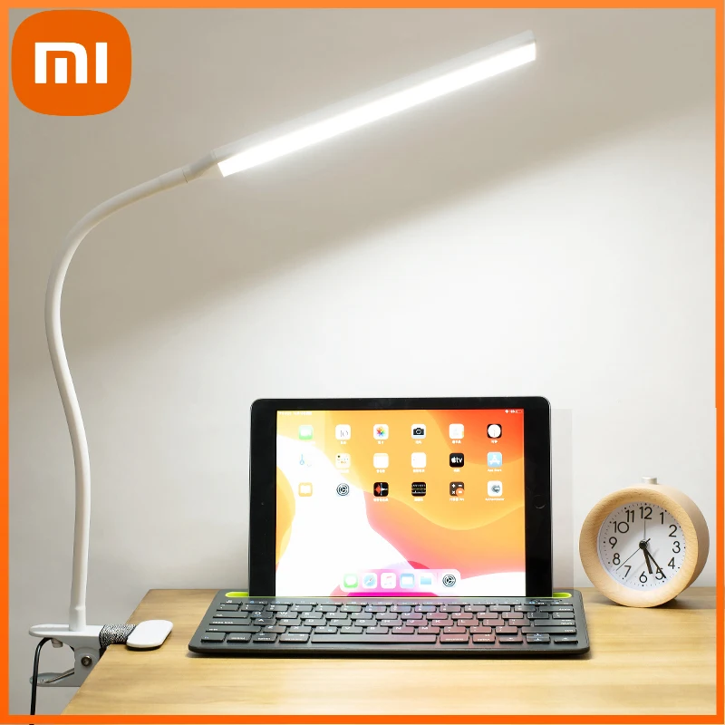 

XIAOMI LED Folding Clamp Desk Lamp Eye Protection Rechargeable Table Lamp Clip on Light for Bed Reading Working and Computers