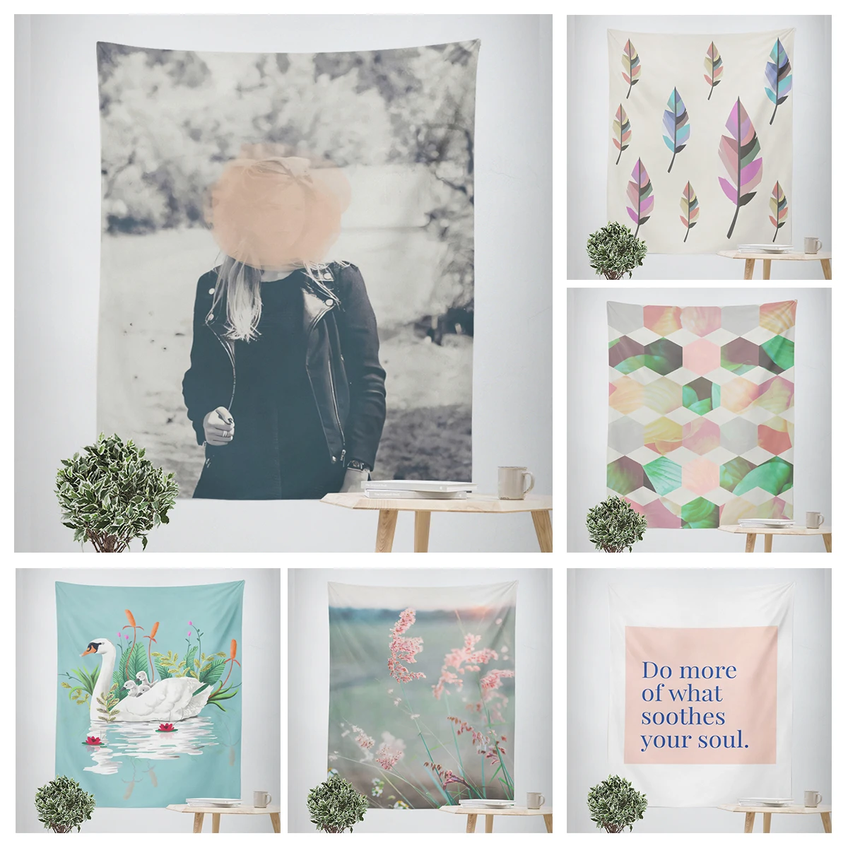 Украшения для дома настенный гобелен эстетическое настенное искусство спальни