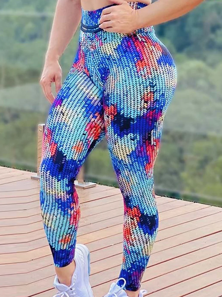 Digital Print Fitness Sexy Jeggings Sports Leggings Women Yoga Pants Gym Leggins Push Up Female Slim Workout