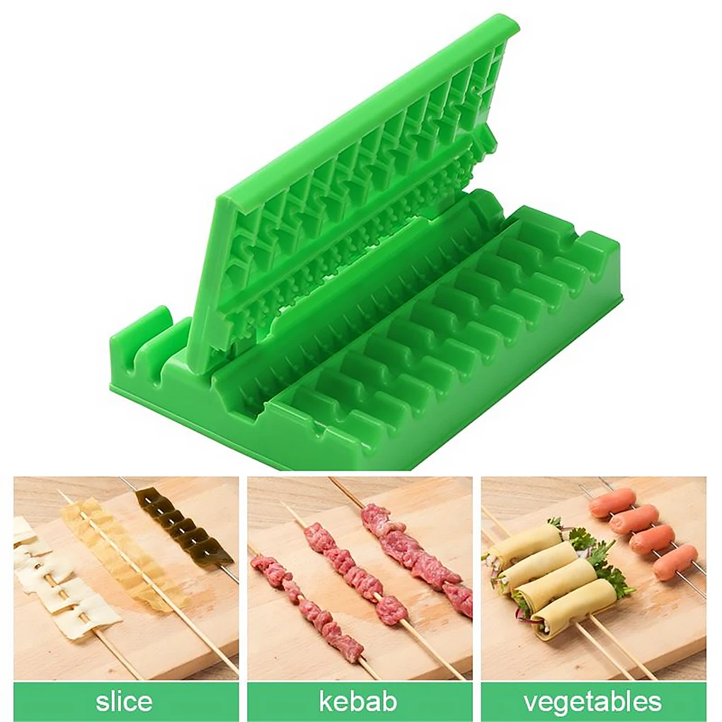 

BBQ Skewers Food Grade PP BBQ Kabob Skewer Maker Tools Vegetable Roll Tofu Meat Skewers BBQ Tools
