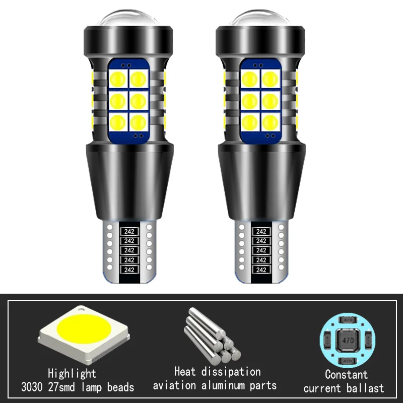 2pcs T15 Canbus Bulbs LED Reverse Lights W16W Lamp For Toyota Auris Avensis T27 Camry CHR Corolla FJ Cruiser 86 Land 200 |