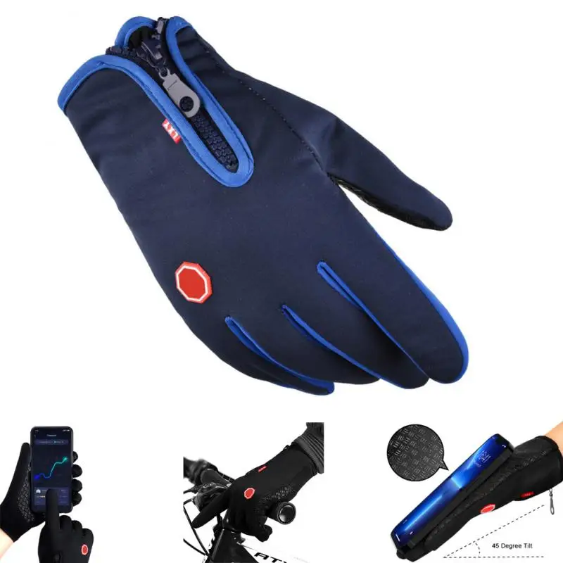 

Unisex Touchscreen Winter Thermal Warm Full Finger Gloves For Cycling Bicycle Bike Ski Outdoor Camping Hiking Motorcycle For Men