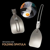 cooking spatula compact stainless steel convenient carrying professional fry spatula frying spatula for camping