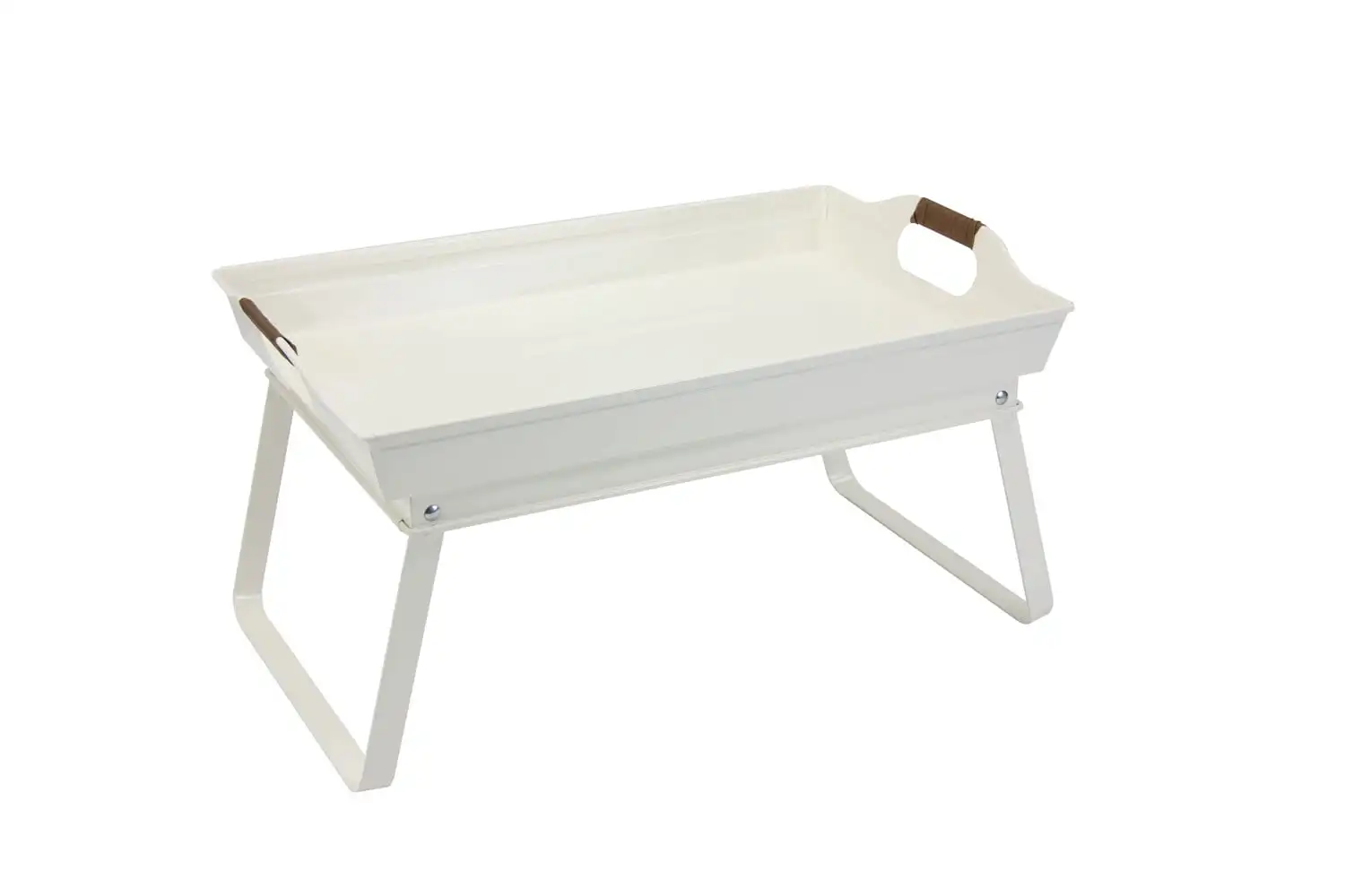 

White Rectangle Galvanized Bed Serving Tray,18.7 IN L