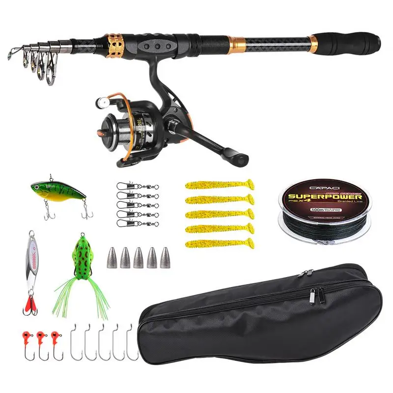 

Fishing Rod And Reel Combo Set Sea Saltwater Freshwater Kit Fishing Rod Kit Tackle Box Lure Set Ultralight Fish Pole Smooth