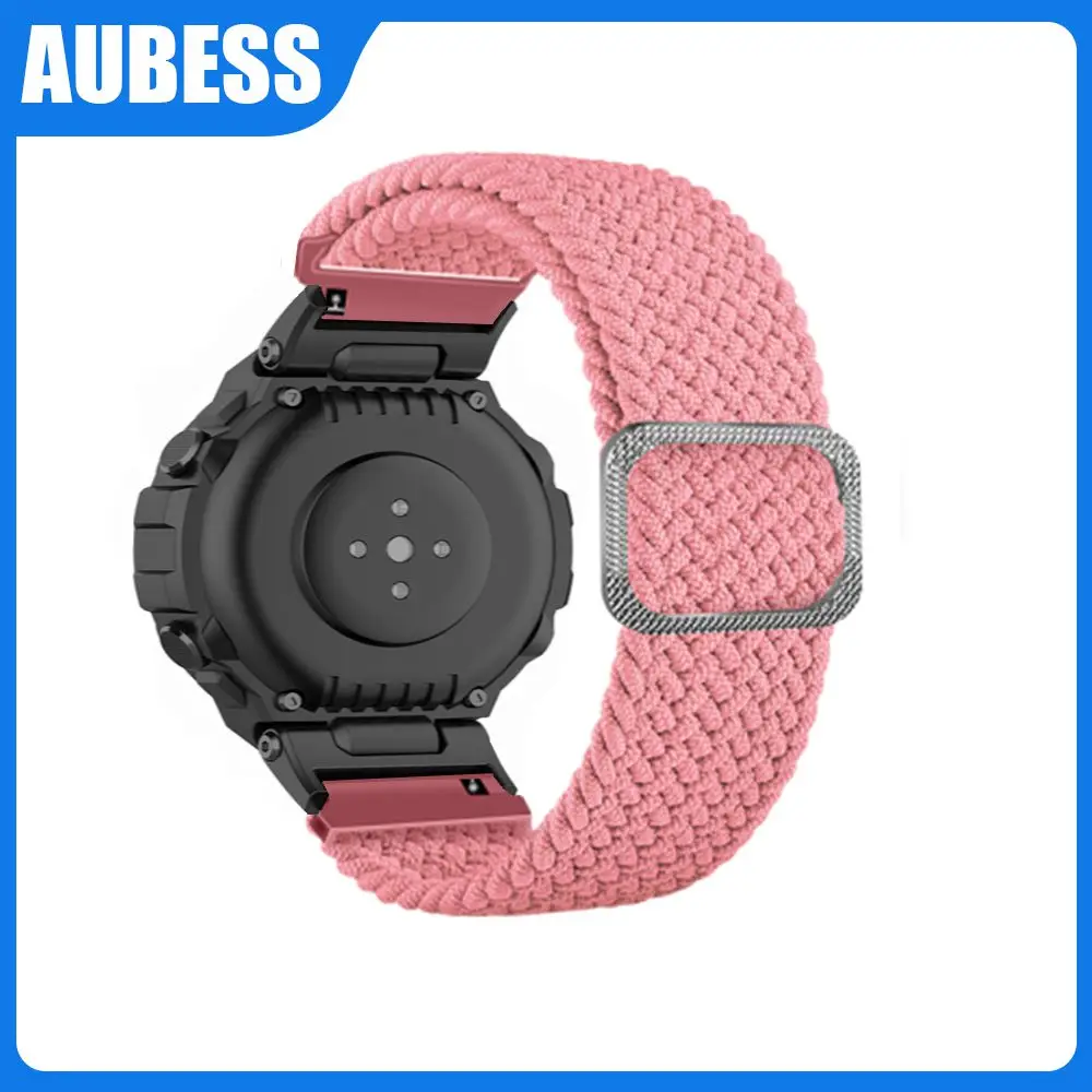 

Smart Accessories Woven Elastic Strap Single Color Nylon Watchband Adjustable Replaceable Strap