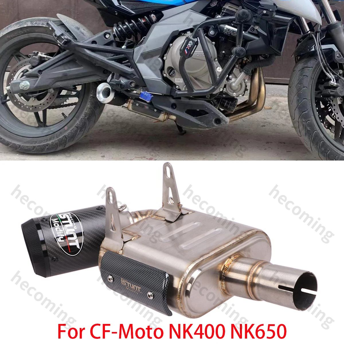 

Надевается для CFMOTO 400NK 650NK 650MT 700MT Система выхлопной трубы Глушитель Escape Mid Link Tube CF-moto 700MT Карбоновый глушитель выхлопной трубы