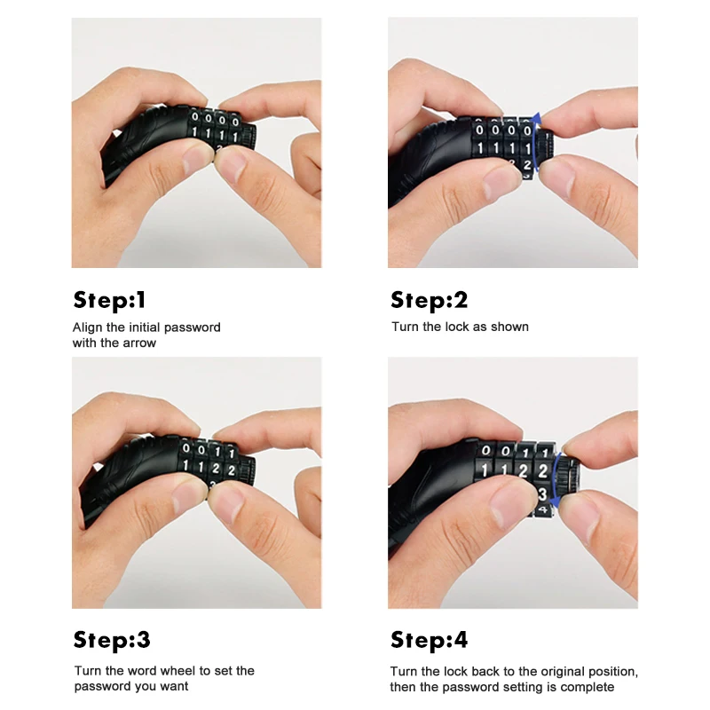 Универсальный кабельный замок X-Tiger Velocipede портативный мягкий удобный из ПВХ