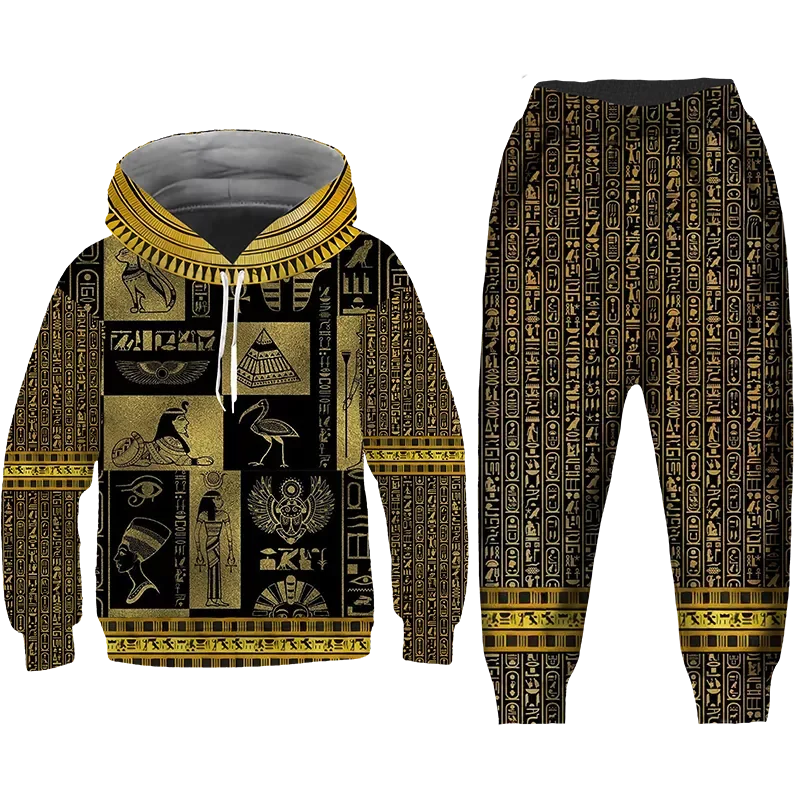 

NEW IN 2023 New 3D Print Ancient Egypt Eye of Horus Egyptian Symbol T-Shirt Long Sleeve Kids Men's Women's Clothing Sui